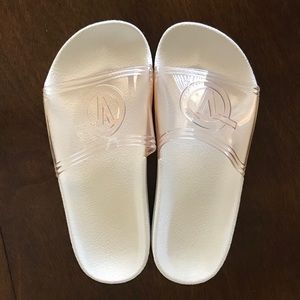 ❌SOLD❌ Clear Vans Slides NWOT